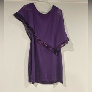 Purple Dress with Sequin Trim